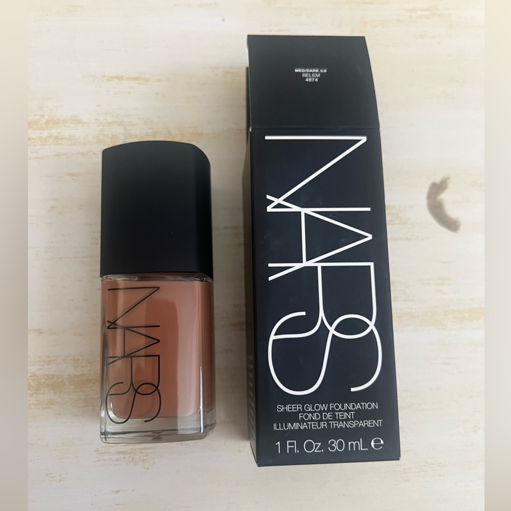 NARS sheer glow foundation BELEM MED/DARK 3.6 BRAND NEW WITH THE BOX